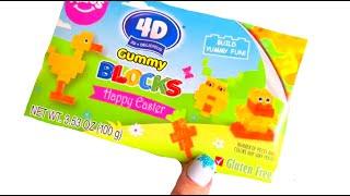 NEW AMOS 4D Gummy Blocks Lego Gummies Candy Unboxing \ Easter Candy 2023