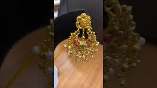 gold chandbali earrings