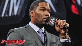 Super Bowl Champion Michael Strahan appears on "Miz TV": Raw, Nov. 25, 2013