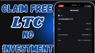 Claim Free LTC Litecoin Every Hour • Free Litecoin Mining Site No Investment +Withdrawal proof