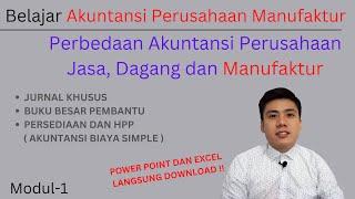 Belajar Akutansi Perusahaan Manufaktur - Perbedaan Akuntansi Perusahaan Jasa, Dagang dan Manufaktur