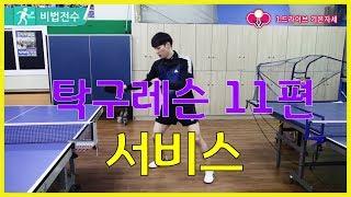 탁구레슨  비법전수 11편[서비스 기본편] How to Tabletennis Lesson