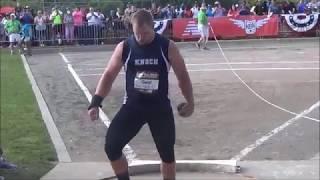 Jordan Geist 76-foot meet record shot put at 2017 NBNO!