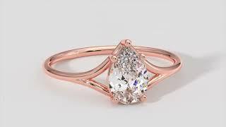 Precious Pear Shape Solitaire Engagement Ring In 18k Rose Gold - Australian Diamond Network