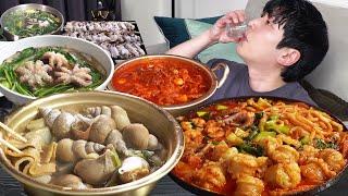 Sea snail soup, octopus shabu-shabu, chicken feet, warm soup mukbang collection ASMR EATINGSHOW