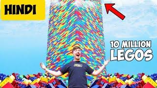 I Built The World's Largest Lego Tower in Hindi! Mrbeast in Hindi
