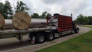 #739 More Cable Reels and Lots of Driving The Life of an Owner Operator Flatbed Truck Driver