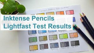 Derwent Inktense Pencils Lightfast 2 Year Test Results