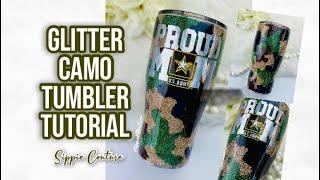 Glittered Camo Tumbler Tutorial