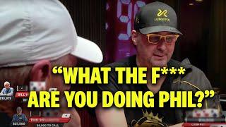 Phil Hellmuth FLIPS OUT after Bill Klein traps him with a set  Live at the Bike!