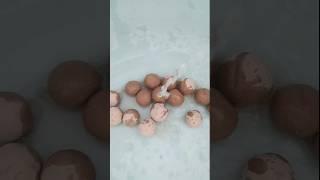 16 wet clay balls crush #shorts