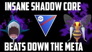 INSANE shadow Beedrill shadow Sharpedo core HANDS OUT AN OPPRESSIVE BEAT DOWN in the  Great League