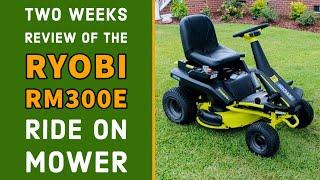 Two Weeks Review of the Ryobi RM300e Ride on Mower | Electric Lawn Service