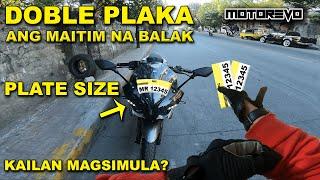 Doble Plaka Law Update 2020 - Plate Actual Size