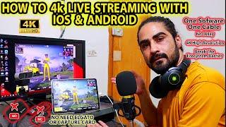 Best Screen Mirror For IOS & Android 4K 120fps | PUBG Mobile 4K Live Streaming without Elgato On PC