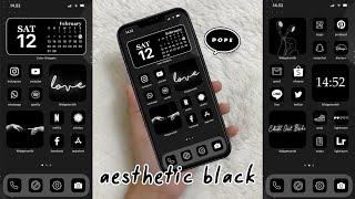 iOS15 Aesthetic black homescreen for iPhone widgetsmith tutorial
