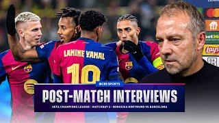 Hansi Flick & Dani Olmo react as Barcelona topple Dortmund | UCL Today