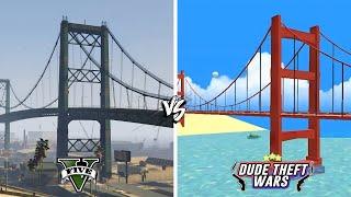 Battle of the Open Worlds : Dude Theft Wars vs GTA 5 | Fire Dude Gamers