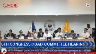 8th QUAD COMMITTEE Hearing on EJK (FULL VIDEO NO BREAK) October 11, 2024