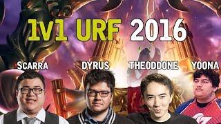 Dyrus, Theoddone, Scarra, Yoona 1V1 URF 2016