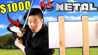 $1000 Katana VS Metal! - Anime Cutting Challenge