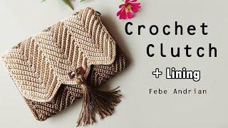 Crochet Clutch Bag || Chevron Pattern