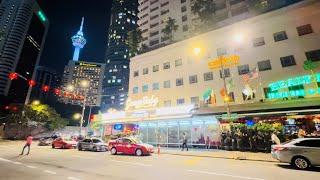 [4K60FPS] Nightlife near KLCC | Crown Regency Luxury Serviced Suites along Jalan P.Ramlee (Malaysia)