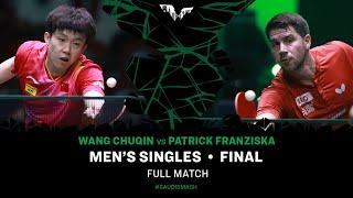 FULL MATCH | Wang Chuqin vs Patrick Franziska | MS F | #SaudiSmash 2024