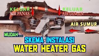 GAMPANG  !!! CARA PASANG WATER HEATER GAS SENDIRI DIRUMAH