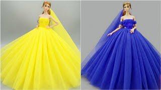 Cómo hacer Ropa para Barbies | Vestidos para Muñecas | Barbie Crafts Es
