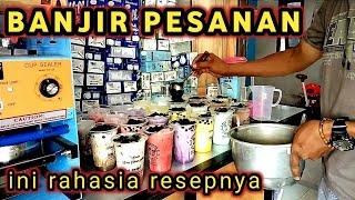 Cara membuat es boba || Bongkar resep minuman kekinian untuk di jual