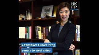 Hong Kong lawmaker Eunice Yung on viral video mocking her comments