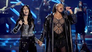 Jennifer Hudson and Cher perform at iHeartRadio Music Awards 2024