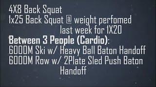 SQUATS, HEAVY BALLS, AND SKI WORKOUT - CORE BLEND - 5/13