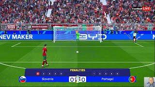 LIVE PENALTIES : PORTUGAL vs SLOVENIA I UEFA EURO 2024 - MATCH LIVE TODAY | REALISTIC PES GAME