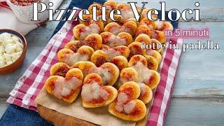 Pizzette cotte in Padella: Veloci, Morbide e Gustose - Ricetta Senza lievitazione - Chiarapassion