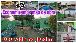 vlog/começamos a limpeza/Pintamos o jardim e portão /ainda temos muitos trabalhos