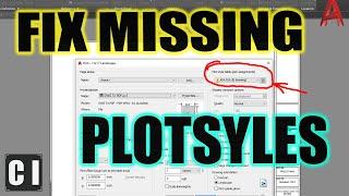 Autocad How to Fix a Missing Plot Style (.ctb or .stb) - Quick & Easy Method! | 2 Minute Tuesday