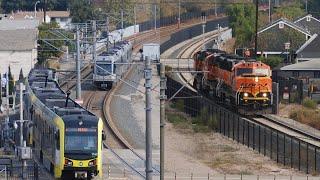 Train Testing on the Foothill Gold Line Extension (LRT and BNSF) 12/14/2024