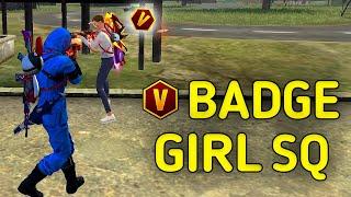 V BADGE GIRL VS ALPHA KD || SOLO VS SQUAD || NO GLO WALLS NO MEDIKIT IQ 999+ BOOYAH || ALPHA FF