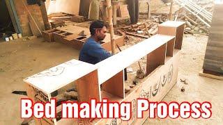 Plywood box bed making | Double box bed making by @interior gyaan