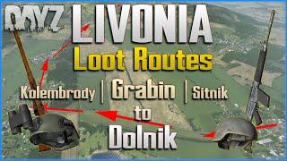 DayZ Livonia Loot Route 3 - Grabin / Kolembrody / Sitnik to Dolnik - PC Xbox PS4 PS5