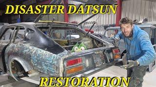 Restoring Our Disaster Datsun 260z - Rear Tail Lights & Slam Panel Custom Fabrication