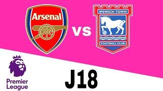 Arsenal 1-0 Ipswich Town en vivo Premier League Jornada 18