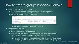 Trend Micro Apex One As A Service - Creating Groups And Downloading AoaaS Agent