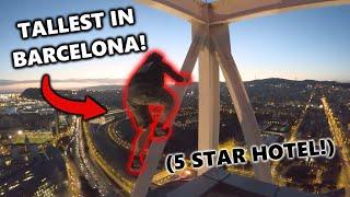 TALLEST BUILDING IN BARCELONA! (Escaped through workers!) 