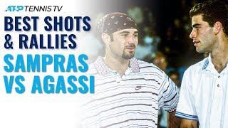 Pete Sampras vs Andre Agassi: Best ATP Shots & Rallies!
