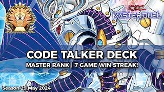 7-0 Streak! Code Talker Deck (Diamond-Master) Season 29 - Yu-Gi-Oh! Master Duel