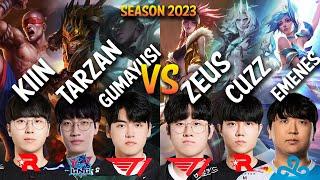 KT Kiin vs T1 Zeus | LNG Tarzan vs KT Cuzz | T1 Gumayusi SENNA - Patch 13.19 KR Ranked