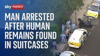 Man arrested in London in connection with human remains found in suitcases in Bristol